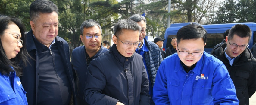 集團(tuán)公司黨組成員、總會(huì)計(jì)師陳林到樂(lè)凱華光調(diào)研